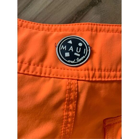 Maui‎ & Sons Board Shorts Orange Swim Trunks Beach Surf Shorts - Picture 6 of 10